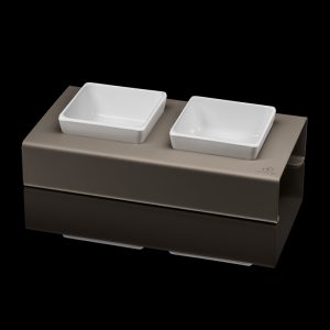DOUBLE BOWL SMALL WHITE